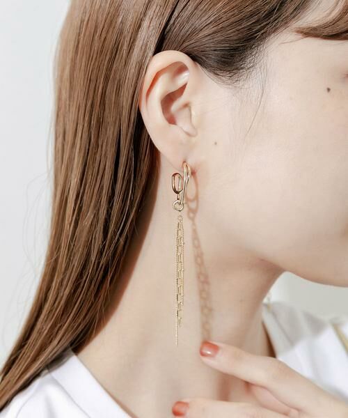 SMELLY / スメリー ピアス・イヤリング | 2WAYチェーンオーバルピアス | 詳細1