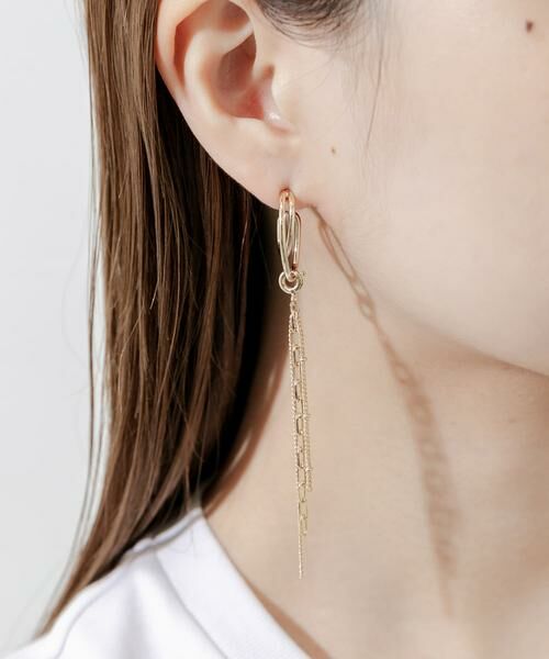 SMELLY / スメリー ピアス・イヤリング | 2WAYチェーンオーバルピアス | 詳細2