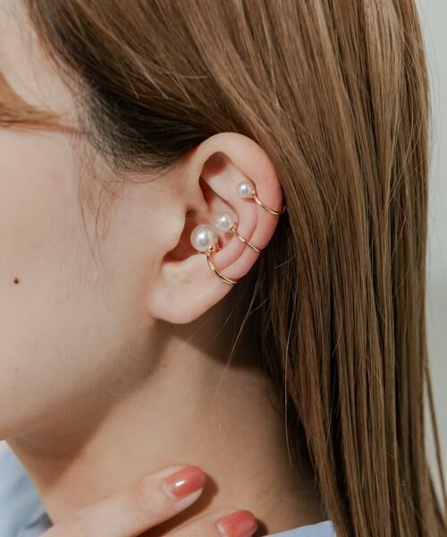 SMELLY / スメリー ピアス・イヤリング | パール3セットイヤカフ | 詳細1
