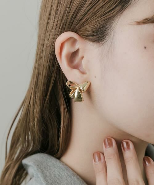 SMELLY / スメリー ピアス・イヤリング | ニュアンスリボンモチーフイヤリング | 詳細6