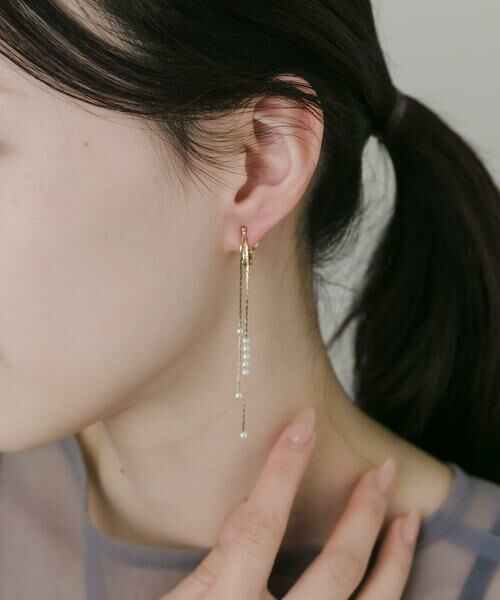 SMELLY / スメリー ピアス・イヤリング | パールチェーンイヤリング | 詳細2