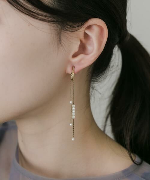 SMELLY / スメリー ピアス・イヤリング | パールチェーンイヤリング | 詳細3
