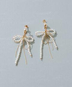 SMELLY / スメリー ピアス・イヤリング | パールリボンモチーフイヤリング