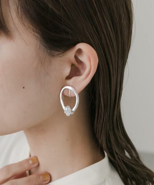 SMELLY / スメリー ピアス・イヤリング | メタルサークルパールイヤリング | 詳細1