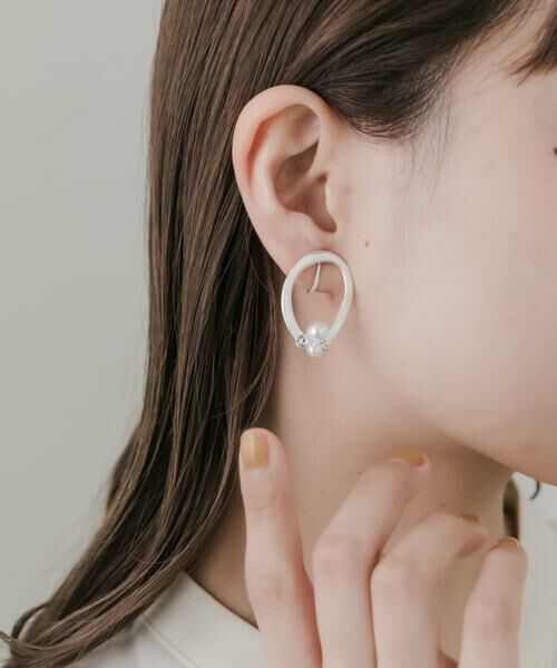 SMELLY / スメリー ピアス・イヤリング | メタルサークルパールイヤリング | 詳細2