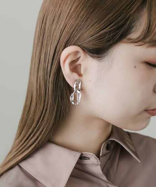 SMELLY / スメリー ピアス・イヤリング | ニュアンスダブルオーバルイヤリング | 詳細2