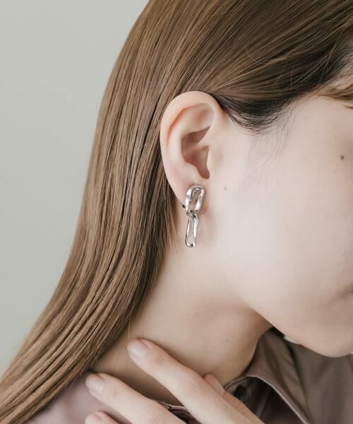 SMELLY / スメリー ピアス・イヤリング | ニュアンスダブルオーバルイヤリング | 詳細3