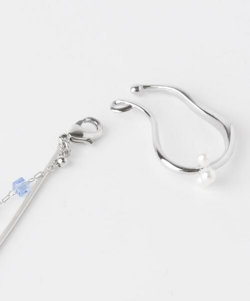 SMELLY / スメリー ピアス・イヤリング | カラービジューチェーンイヤカフ | 詳細5