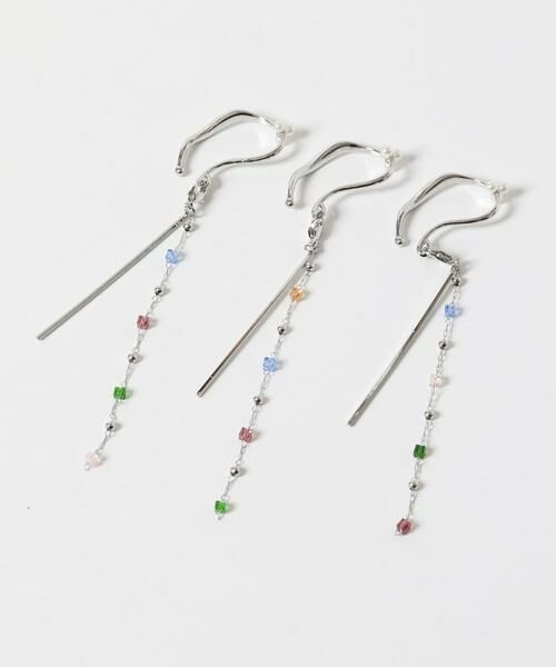 SMELLY / スメリー ピアス・イヤリング | カラービジューチェーンイヤカフ | 詳細6