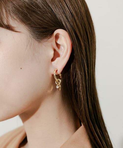 SMELLY / スメリー ピアス・イヤリング | コインガラスフープマルチWAYイヤリング | 詳細2