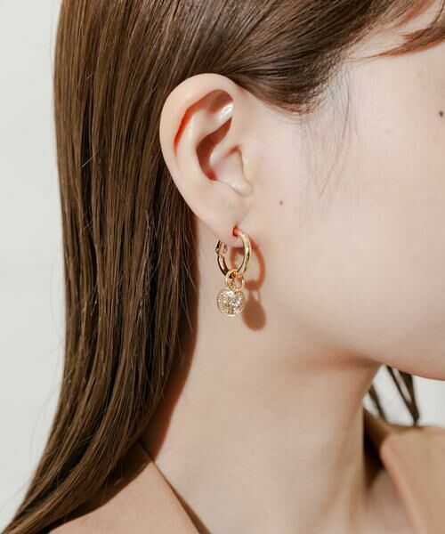 SMELLY / スメリー ピアス・イヤリング | コインガラスフープマルチWAYイヤリング | 詳細3