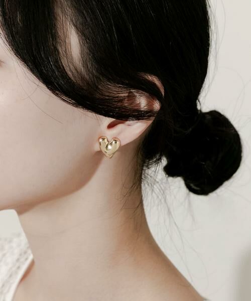 SMELLY / スメリー ピアス・イヤリング | メタルハートクリップイヤリング | 詳細2