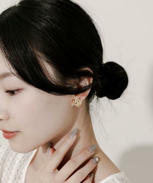 SMELLY / スメリー ピアス・イヤリング | メタルハートクリップイヤリング | 詳細3