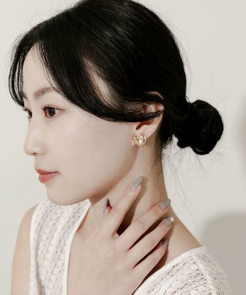 SMELLY / スメリー ピアス・イヤリング | メタルハートクリップイヤリング | 詳細4