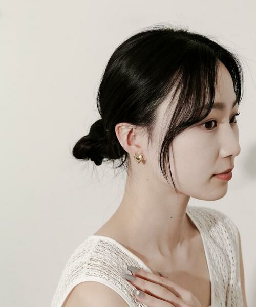 SMELLY / スメリー ピアス・イヤリング | メタルハートクリップイヤリング | 詳細5