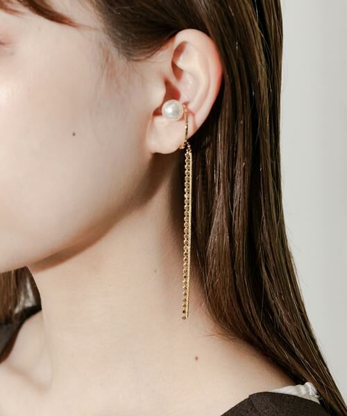 SMELLY / スメリー ピアス・イヤリング | パールツイストチェーンイヤカフ | 詳細1