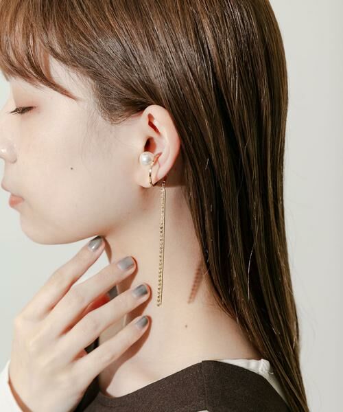 SMELLY / スメリー ピアス・イヤリング | パールツイストチェーンイヤカフ | 詳細3