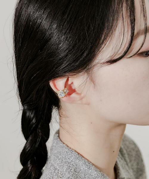 SMELLY / スメリー ピアス・イヤリング | ビジューハートワイドイヤカフ | 詳細2