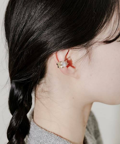 SMELLY / スメリー ピアス・イヤリング | ビジューハートワイドイヤカフ | 詳細3