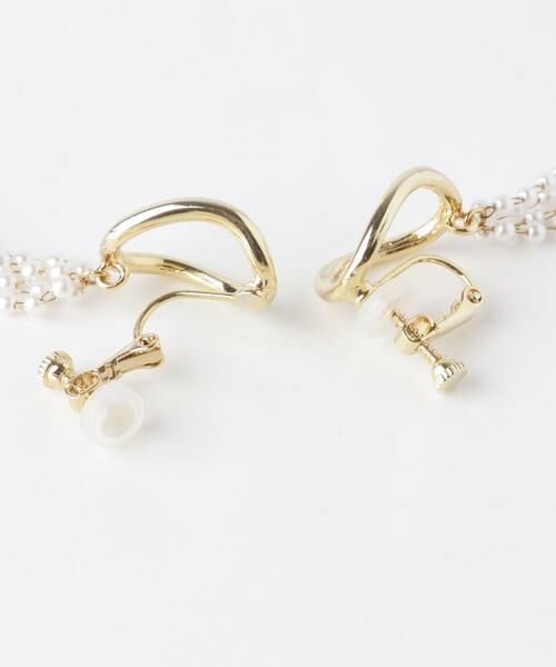 SMELLY / スメリー ピアス・イヤリング | メタルオーバルパールチェーンイヤリング | 詳細4