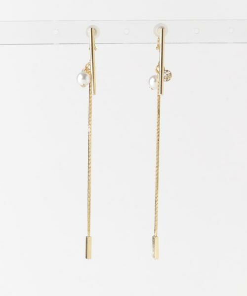 SMELLY / スメリー ピアス・イヤリング | パールビジューメタルロングイヤリング | 詳細4
