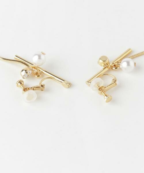 SMELLY / スメリー ピアス・イヤリング | パールビジューメタルロングイヤリング | 詳細5