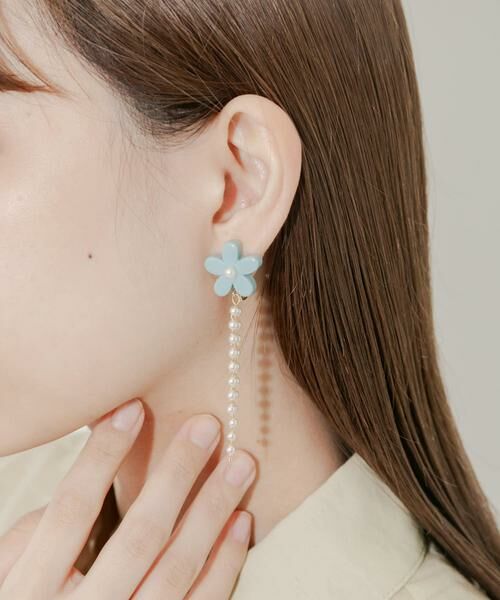 SMELLY / スメリー ピアス・イヤリング | カラーフラワーアシメイヤリング | 詳細5