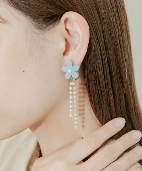 SMELLY / スメリー ピアス・イヤリング | カラーフラワーアシメイヤリング | 詳細6