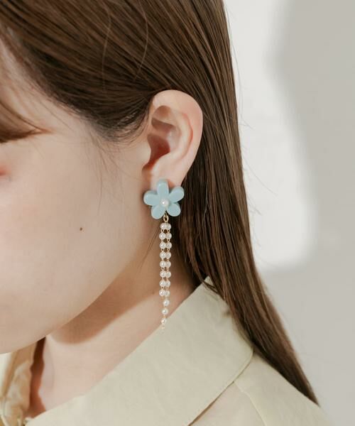 SMELLY / スメリー ピアス・イヤリング | カラーフラワーアシメイヤリング | 詳細7