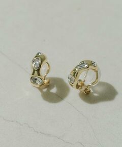 SMELLY / スメリー ピアス・イヤリング | ビジューニュアンスメタルフープイヤリング