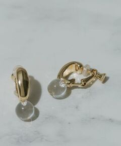 SMELLY / スメリー ピアス・イヤリング | ドロップクリアボールメタルイヤリング