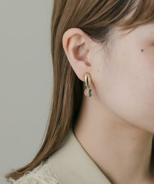 SMELLY / スメリー ピアス・イヤリング | ドロップクリアボールメタルイヤリング | 詳細2