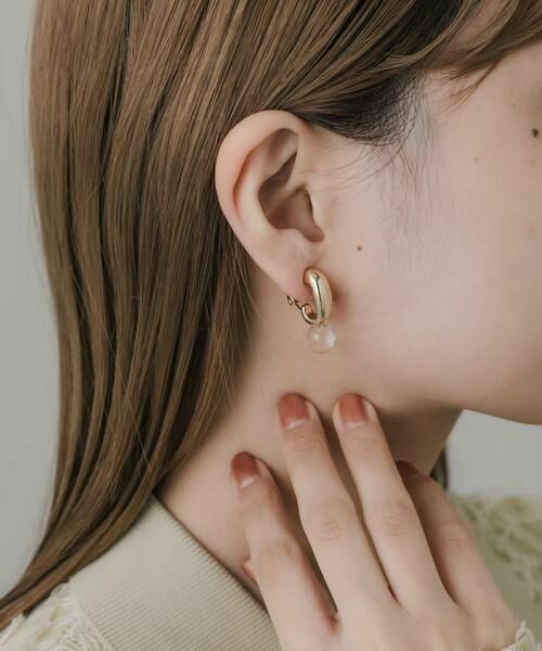 SMELLY / スメリー ピアス・イヤリング | ドロップクリアボールメタルイヤリング | 詳細3