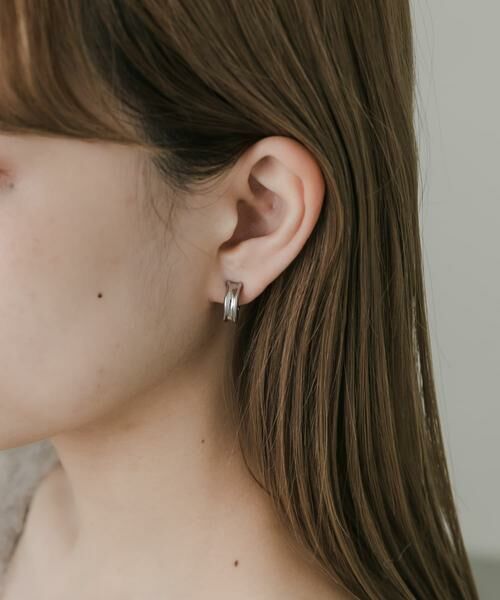 SMELLY / スメリー ピアス・イヤリング | ニュアンスメタルフープクリップイヤリング | 詳細6