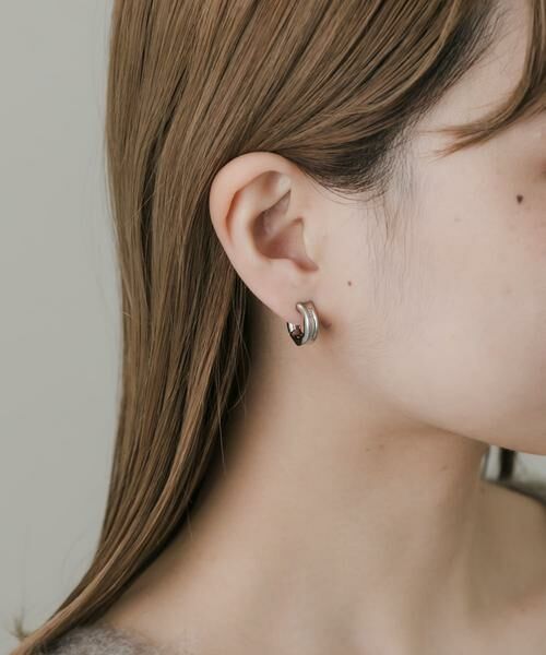 SMELLY / スメリー ピアス・イヤリング | ニュアンスメタルフープクリップイヤリング | 詳細7