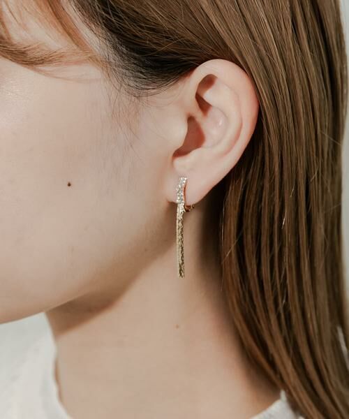 SMELLY / スメリー ピアス・イヤリング | ビジューメタルフリンジイヤリング | 詳細1