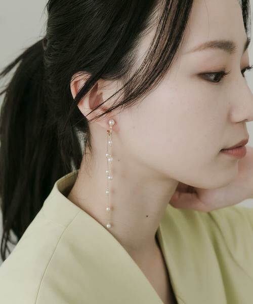 SMELLY / スメリー ピアス・イヤリング | パールロングチェーンイヤリング | 詳細3
