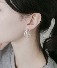 SMELLY / スメリー ピアス・イヤリング | メタルラインダブルフープイヤリング