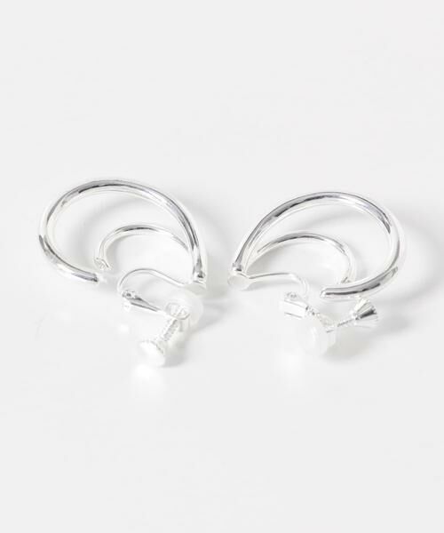 SMELLY / スメリー ピアス・イヤリング | メタルラインダブルフープイヤリング | 詳細3
