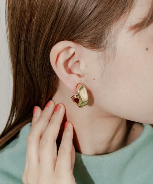 SMELLY / スメリー ピアス・イヤリング | ニュアンスワイドフープイヤリング | 詳細2