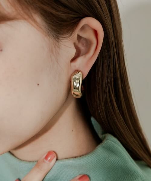 SMELLY / スメリー ピアス・イヤリング | ニュアンスワイドフープイヤリング | 詳細3