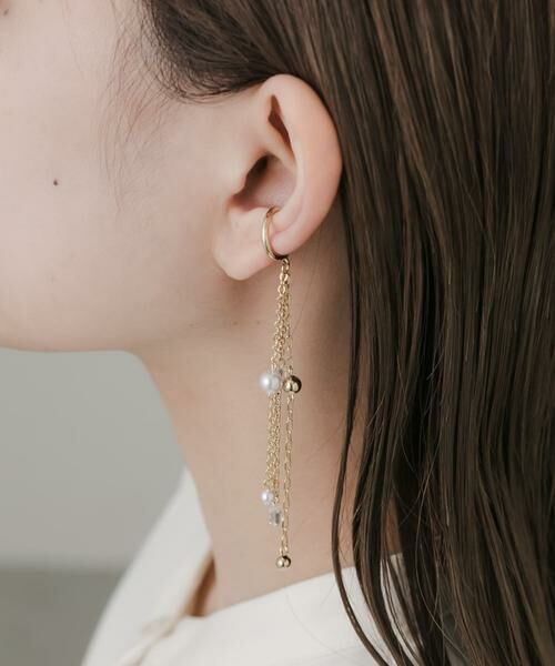 SMELLY / スメリー ピアス・イヤリング | トリプルチェーンイヤカフ | 詳細1