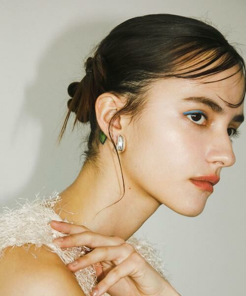 SMELLY / スメリー ピアス・イヤリング | ニュアンスカーブプックリイヤリング | 詳細8