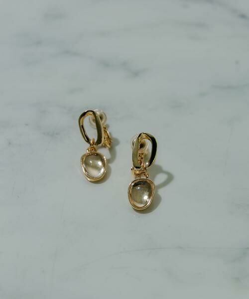 SMELLY / スメリー ピアス・イヤリング | オーバルクリアドロップイヤリング | 詳細1