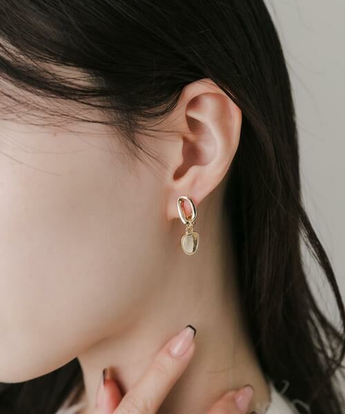 SMELLY / スメリー ピアス・イヤリング | オーバルクリアドロップイヤリング | 詳細3
