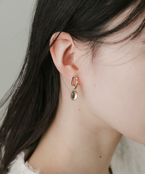SMELLY / スメリー ピアス・イヤリング | オーバルクリアドロップイヤリング | 詳細5