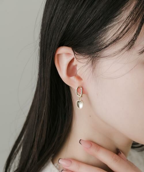 SMELLY / スメリー ピアス・イヤリング | オーバルクリアドロップイヤリング | 詳細6