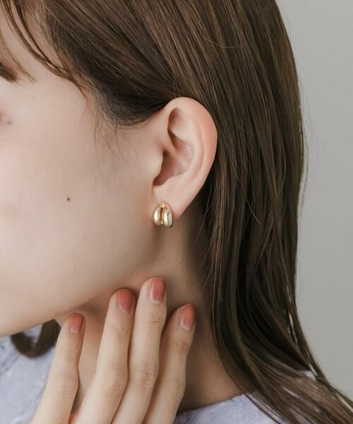 SMELLY / スメリー ピアス・イヤリング | ダブルメタルモチーフイヤリング | 詳細2