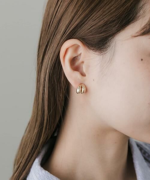 SMELLY / スメリー ピアス・イヤリング | ダブルメタルモチーフイヤリング | 詳細4