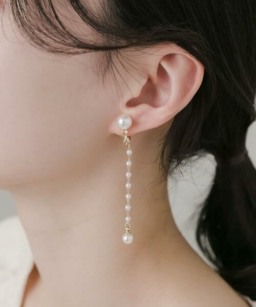 SMELLY / スメリー ピアス・イヤリング | パールグラデーションチェーンイヤリング | 詳細3